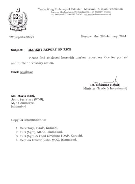 Market Intelligence Report On Rice 2024