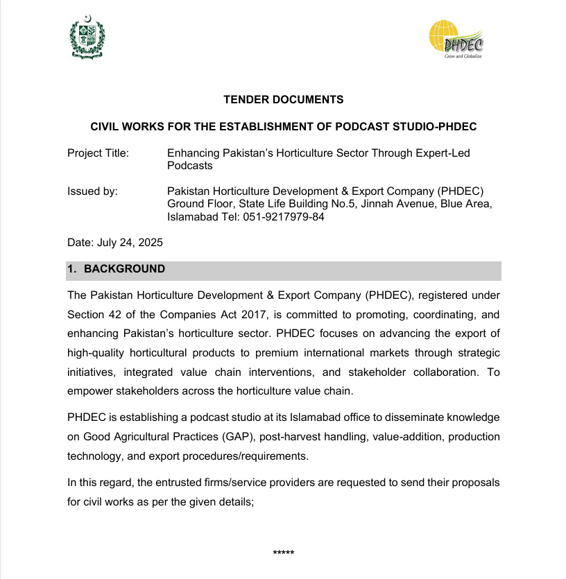 Tender Document Civil Works Podcast