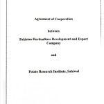 MOU with Potato Research Institute, Sahiwal